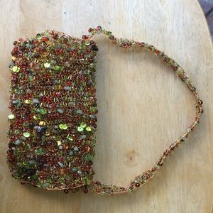 Mini shoulder beaded bag